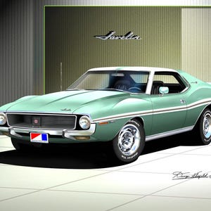 1971-1974 AMC Javelin Art Print: Vintage Car Poster