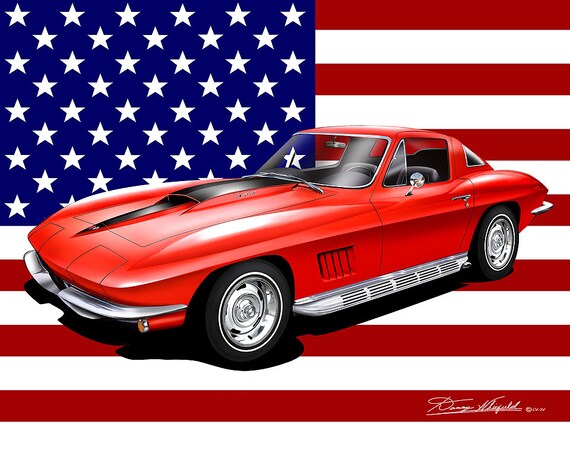 Chevrolet Corvette Stingray Art Prints by Danny Whitfield The All American  Editions 3 4th of July Wall Art - Etsy Österreich