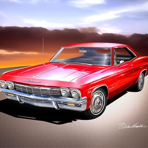 American Muscle Car Art Prints | Comes in 10 Different Editions | car poster wall art vintage prints