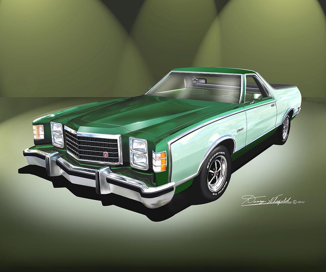 1978 Ford Ranchero Art Print: Vintage Car Poster by Danny Whitfield ...