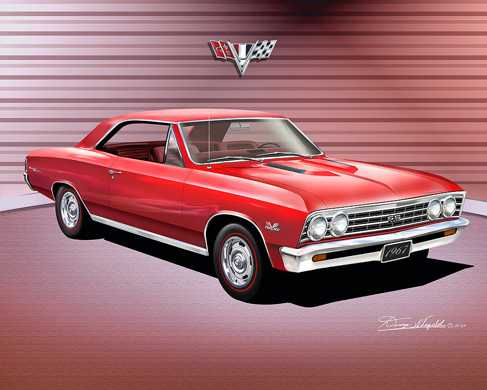 1967 Chevelle Art Print: Classic Car Poster by Danny Whitfield (5