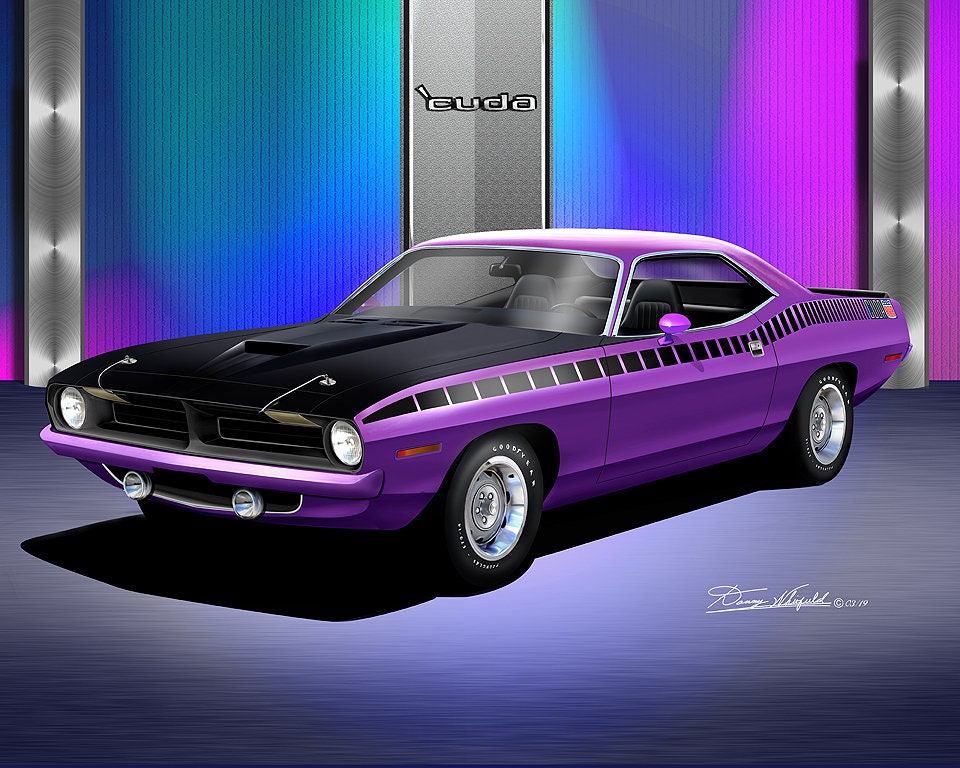 【ビンテージ】fartco loveearart 70’s Plymouth Classic 1960 Plymouth Belvedere Purple Car Loveless Drug