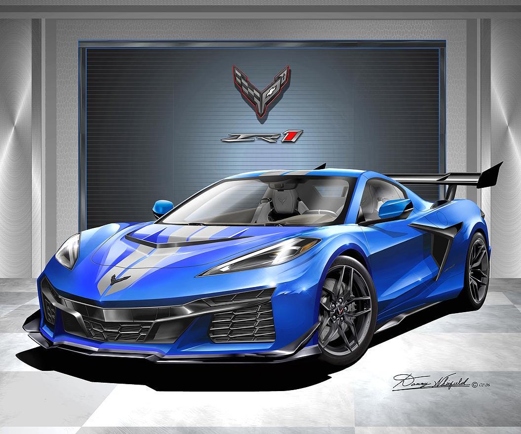 C8 Chevrolet Corvette ZR1 Art Print: Automotive Wall Art by Danny