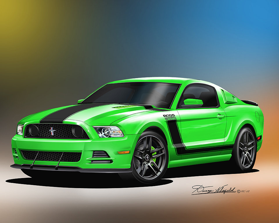 2013-2014 Mustang Boss 302 Art Prints by Danny Whitfield