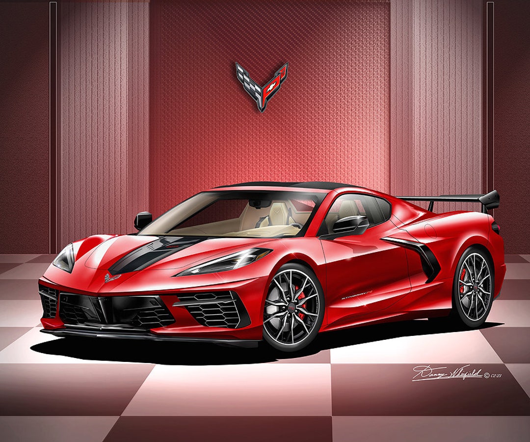 C8 Chevrolet Corvette Stingray Art Prints by Danny Whitfield Series 5 Comes in 10 Different