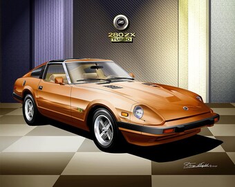 Datsun 280 ZX Turbo Art Print: Car Enthusiast Wall Decor Comes in