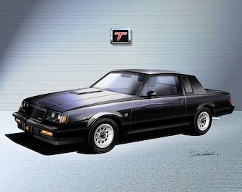 Buick Regal Grand National GNX Art Print: Car Enthusiast Wall Decor