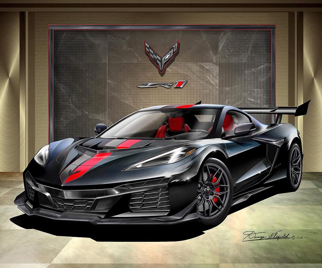 C8 Chevrolet Corvette ZR1 Art Print: Automotive Wall Art by Danny