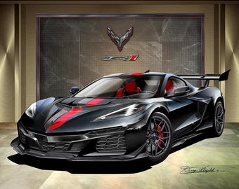 C8 Chevrolet Corvette ZR1 Art Print: Automotive Wall Art by Danny