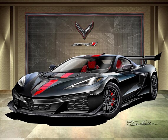 C8 Chevrolet Corvette ZR1 Art Print: Automotive Wall Art by Danny