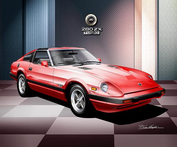 Datsun 280 ZX Turbo Art Print: Car Enthusiast Wall Decor Comes in
