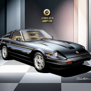 Datsun 280 ZX Turbo Art Print: 1982-1983 Car Poster