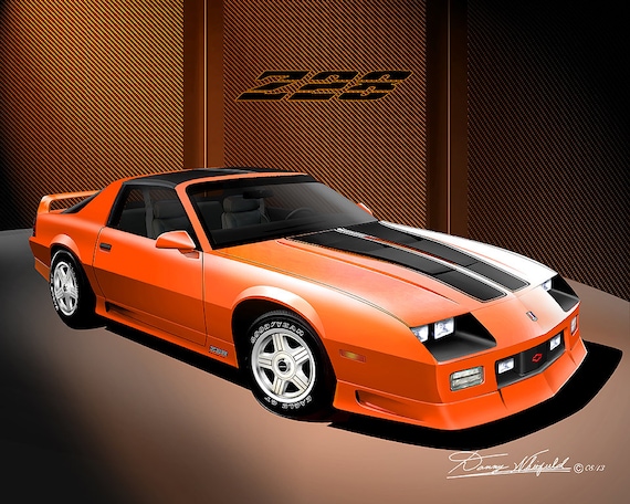 1987-1990 Classic Muscle Car Z28 Art Print: Automotive Enthusiast