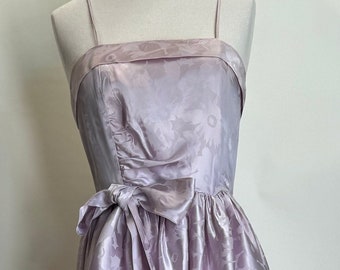 Vintage Lilac Floral Floor Length Dress