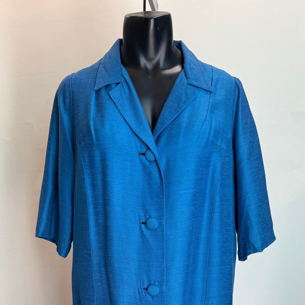 Vintage Swing Coat in a Beautiful Blue with 3/4Llength Sleeves