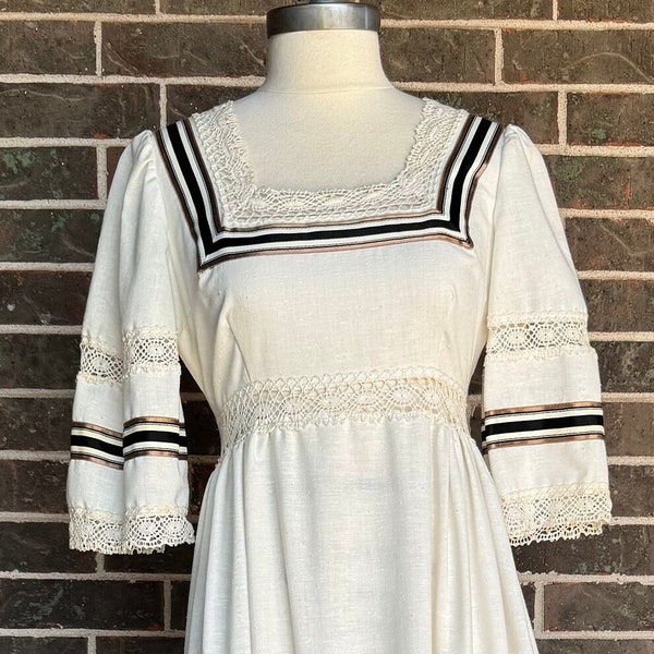 Vintage “Couriers California” Maxi Kleid im Prairie Style