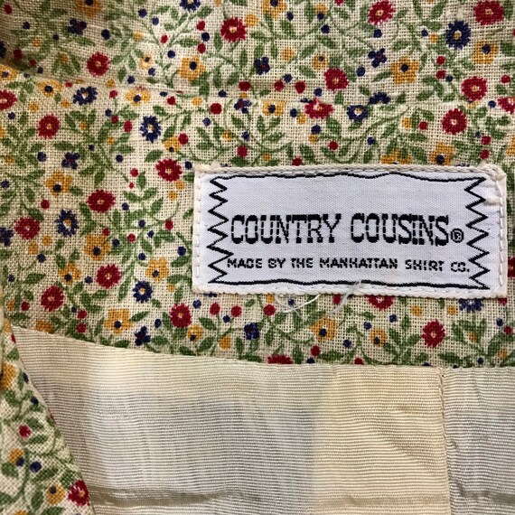 Vintage 70s Cottage Core suit//Calico cotton 2 pc… - image 9