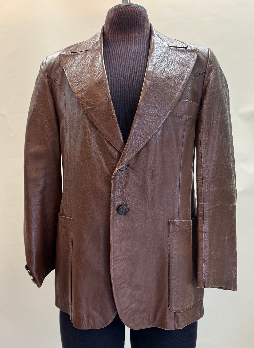 Rare - Vintage Brown LONGHORN by NIVER WESTERN WEAR Sports Coat - Small