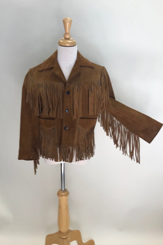 vintage childs leather fringed Gem