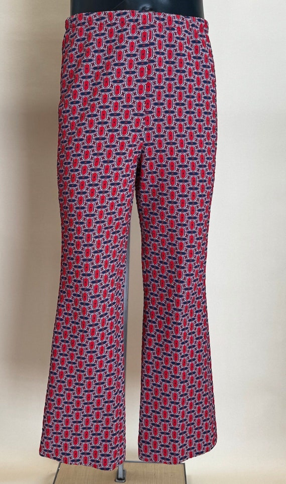 Vintage Red and Blue Polyester Pants