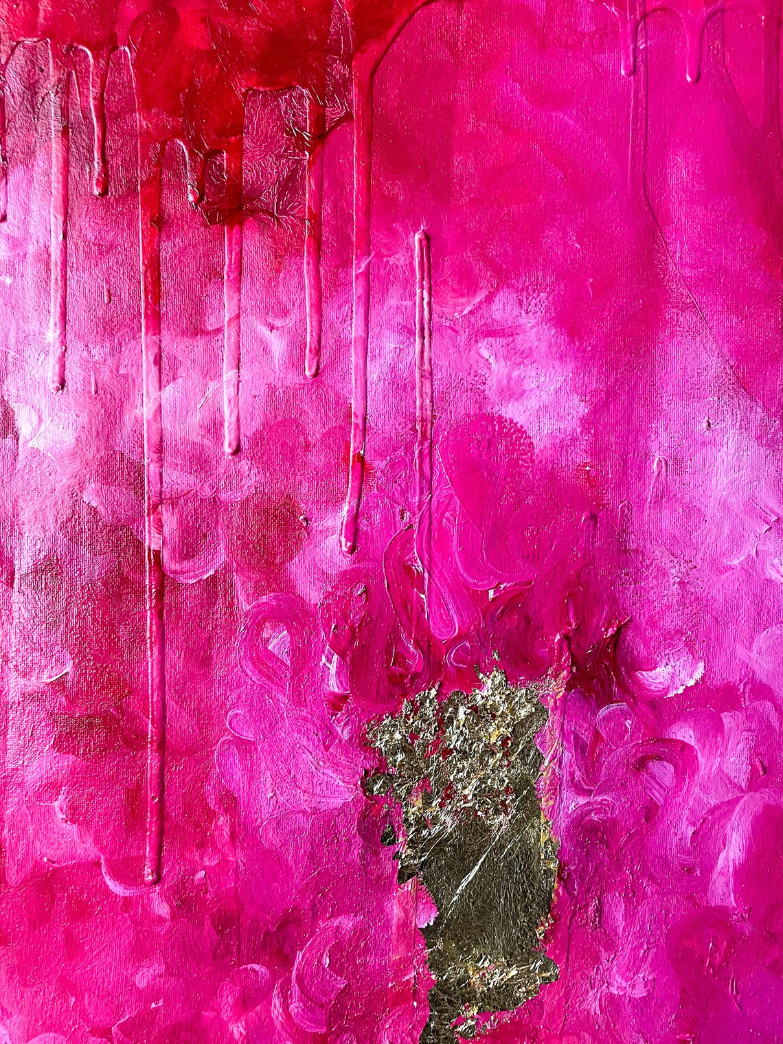 Original Magenta Abstract Painting For Every Room Contemporary Etsy