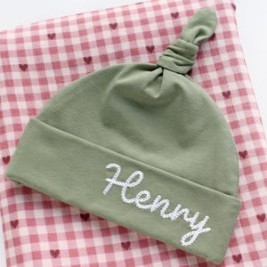 Baby Hat With Name Beanie Newborn Baby Hat Boy Baby Beanie Personalized ...