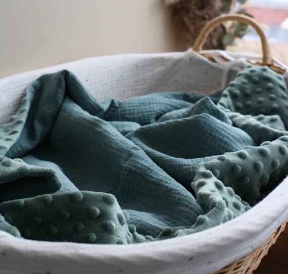 Minky Baby Blanket Muslin Quilt Baby Neutral Baby Blanket Minky Muslin Baby Blanket Soft Baby Blanket Stroller Blanket Swaddle Blanket