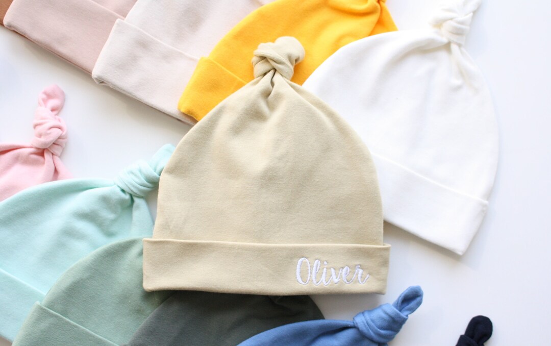 Newborn Hat With Name Baby Hat With Name Newborn Beanie Custom Baby Hat