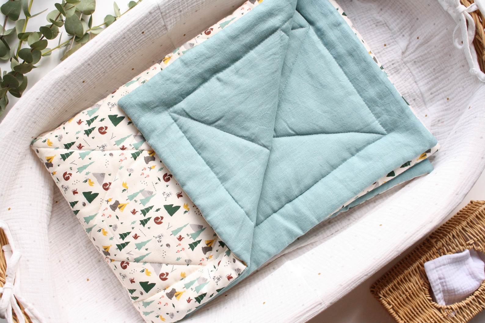 Linen Baby Blanket Linen Baby Quilt Gender Neutral Baby Etsy