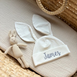 Personalized Baby Bunny Ears Hat Newborn Bunny Bonnet Baby Bunny Outfit ...