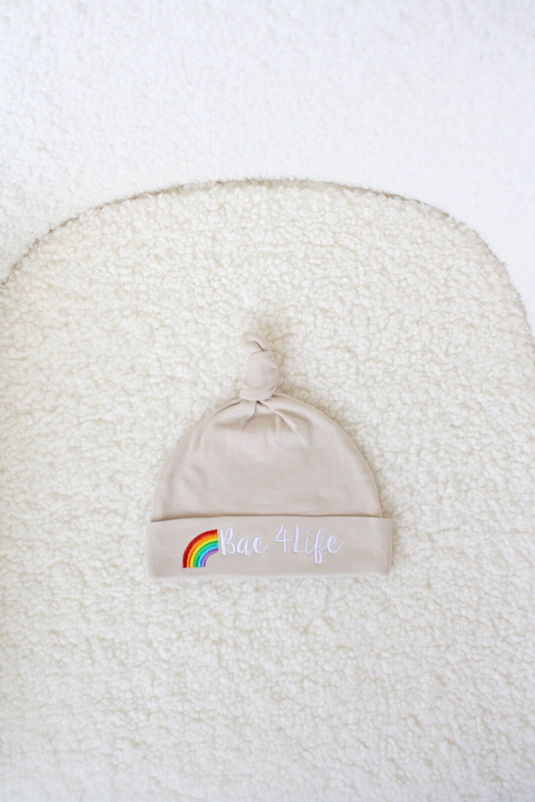 Rainbow Baby Hat With Name Custom Newborn Hat With Name Etsy