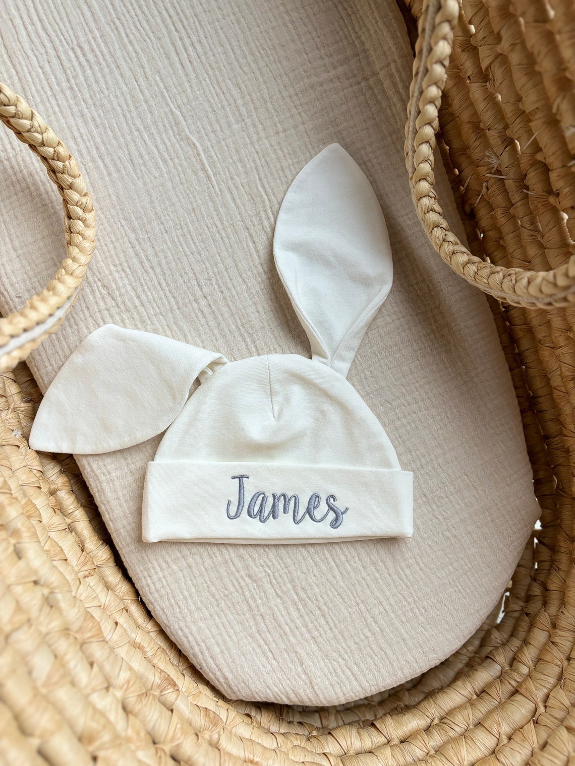 Personalized Baby Bunny Ears Hat Newborn Bunny Bonnet Baby Bunny Outfit ...