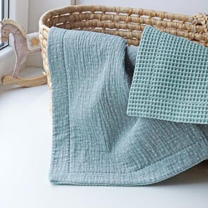 Babydecke Waffel Babydecke Musselin Swaddle Decke Neugeborenen Babydecke Gender neutral Babydecke Geschenk zur Babypartygeschenk neutral