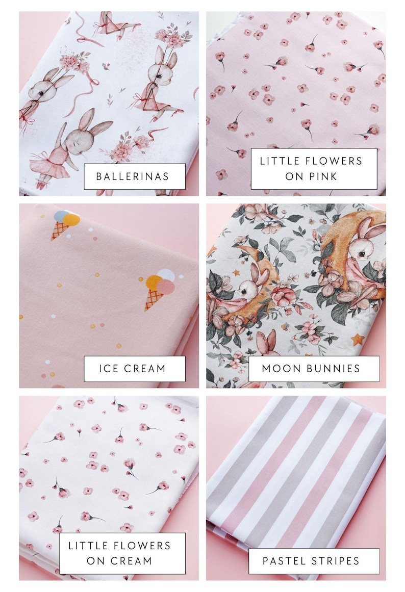 Baby Girl Cotton Fabric for Kids Pastel Fabric for Baby Quilt Fabric ...