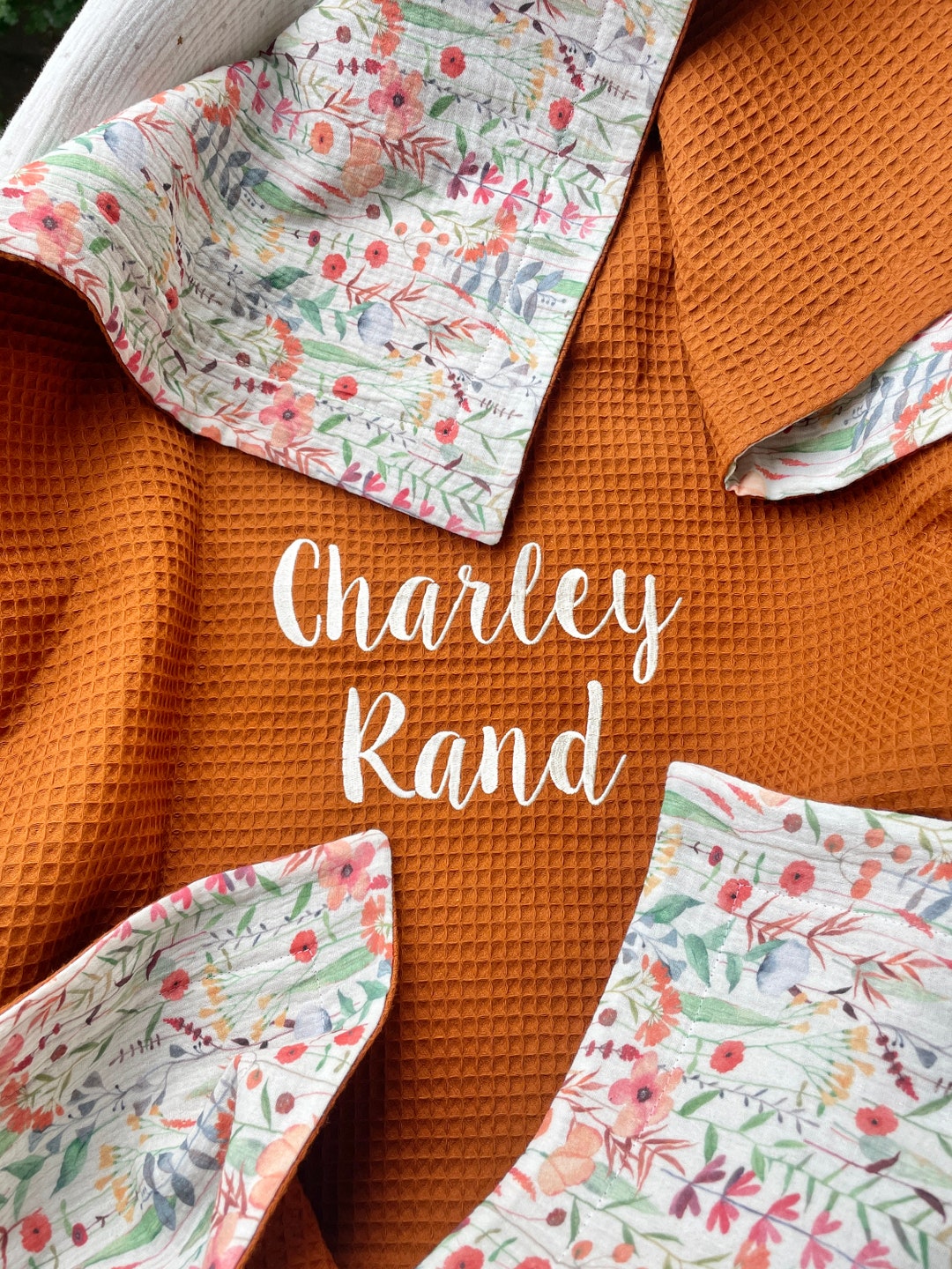 Cotton Baby Blanket Floral Baby Blanket Waffle Baby Blanket Muslin Baby Blanket Baby Swaddle