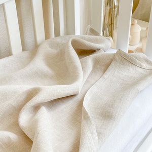 Linen baby blanket Newborn linen swaddle Baby shower gift Organic newborn gift Gender neutral baby blanket Cotton baby summer blanket