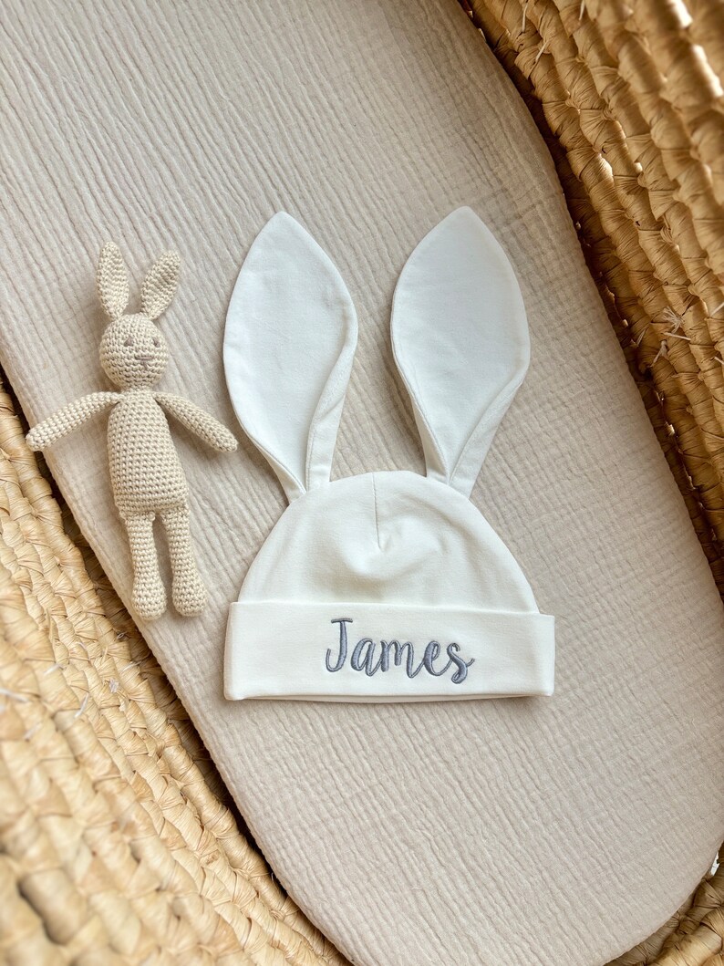 Personalized Baby Bunny Ears Hat Newborn Bunny Bonnet Baby Bunny Outfit ...