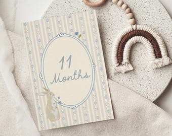 Printable Baby’s First Year Photo Cards, Digital Monthly Milestone Signs, Baby Milestone Cards Printable Baby Keepsakes Digital Download PDF
