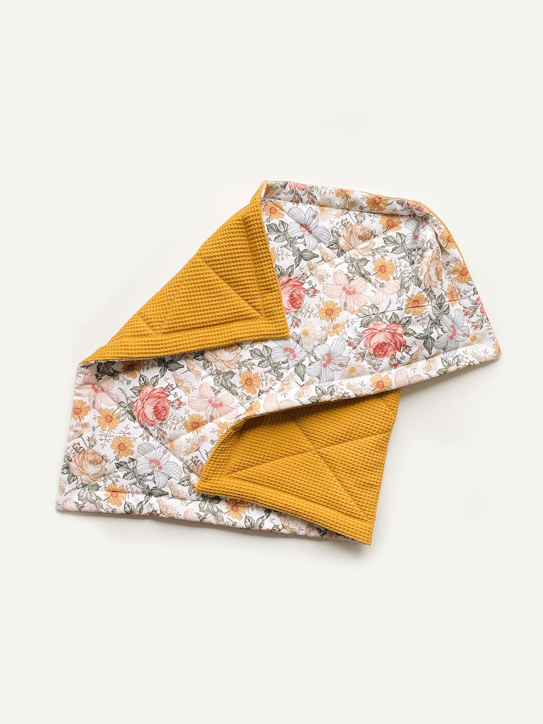 Baby Waffle Blanket Baby Girl Receiving Blanket Quilt Baby Girl Blanket