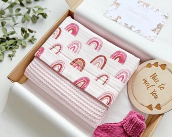 Baby blanket gift set Newborn girl Gift basket Baby shower gift Girl New baby gift boy Newborn gift box Baby girl gift blanket Baby boy gift