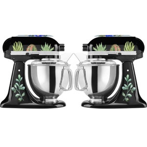 Cute Succulent Garden Decal Set for Large Stand Mixers