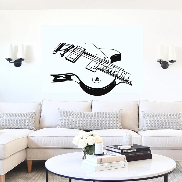 Guitar Wall Decal Etsy