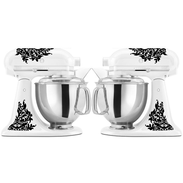 Detailed Patterned Damask Decal Set for Large Stand Mixers