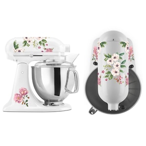 White Anemone Flower Decal Set for Large Stand Mixers
