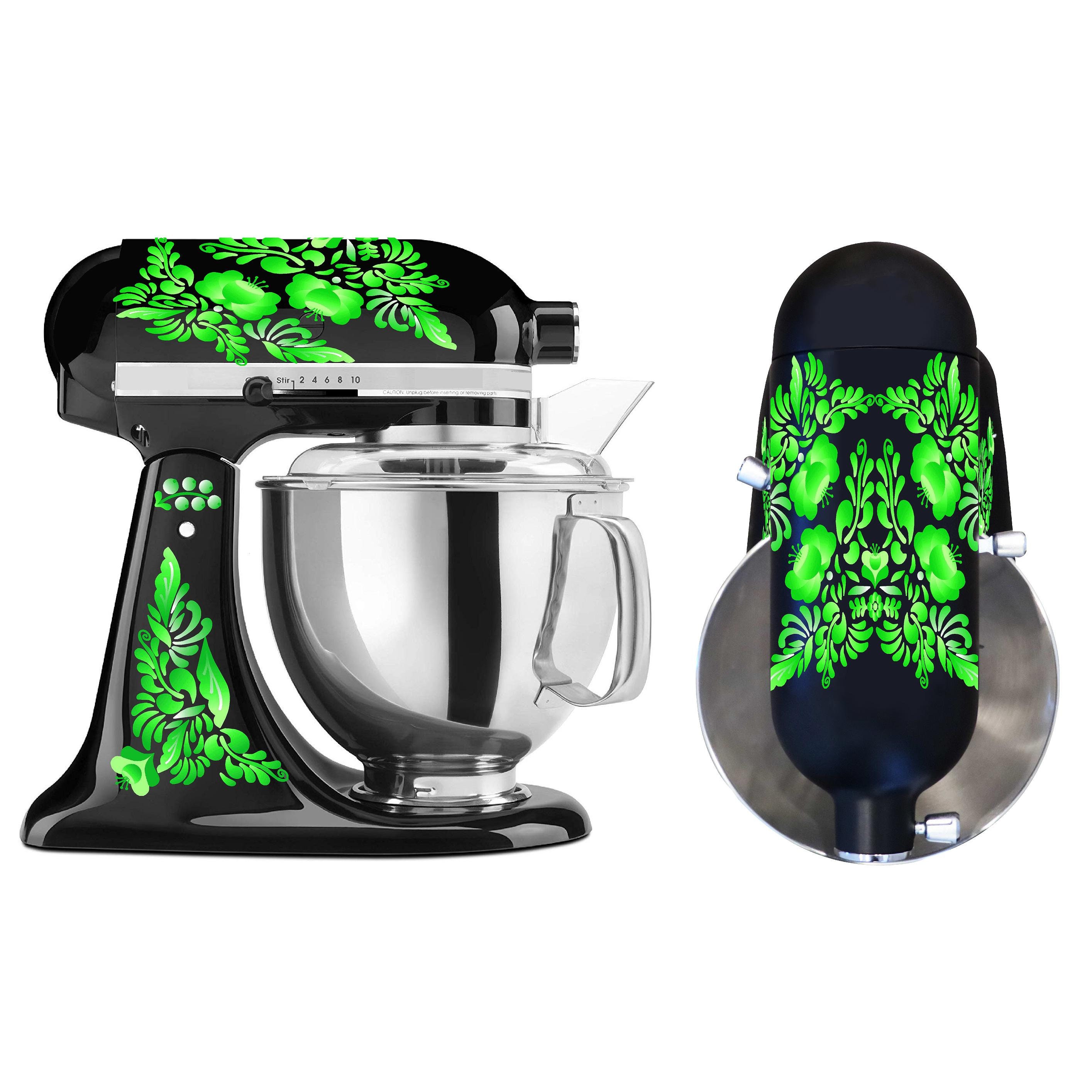 Lime Green Russian Folk Art Decal Set for Large Stand Mixers Etsy