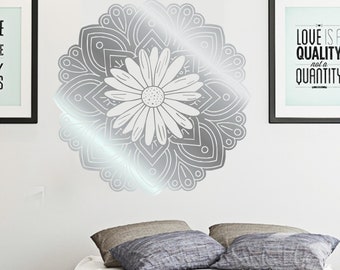 Daisy Mandala Vinyl Wall Art Decal