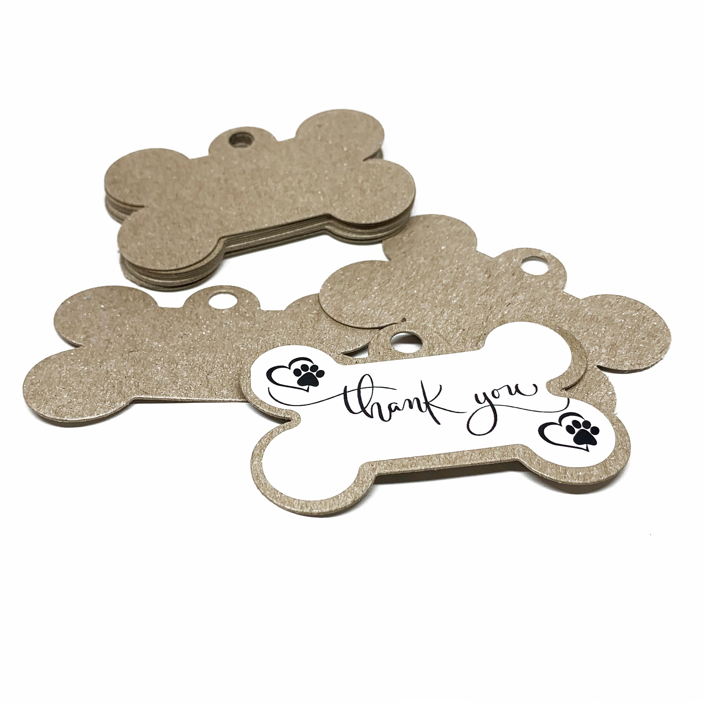 Dog Bone Pet Chip Board Gift Tags With Optional thank You Stickers Included Etsy Canada