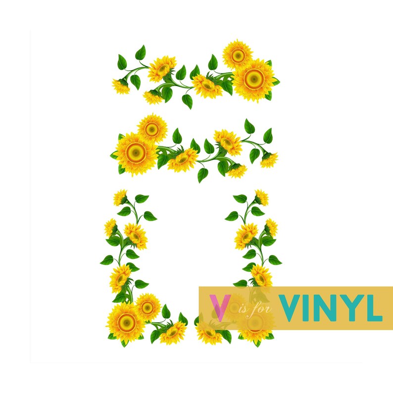 Sunflower Vines Vinyl Decal Set for Large Stand Mixers Etsy