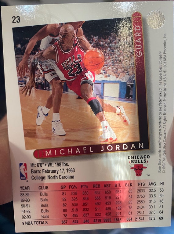Michael Jordan Card 23 - Etsy
