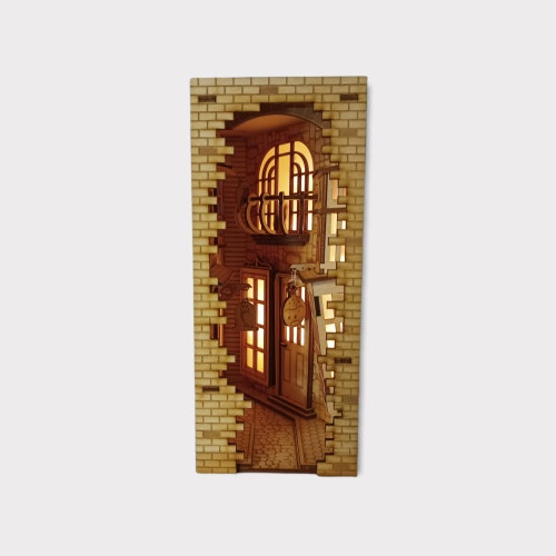 Book Nook Magic Alley Kit Bookshelf / Bookcase Diorama - Excellent Birthday Gift